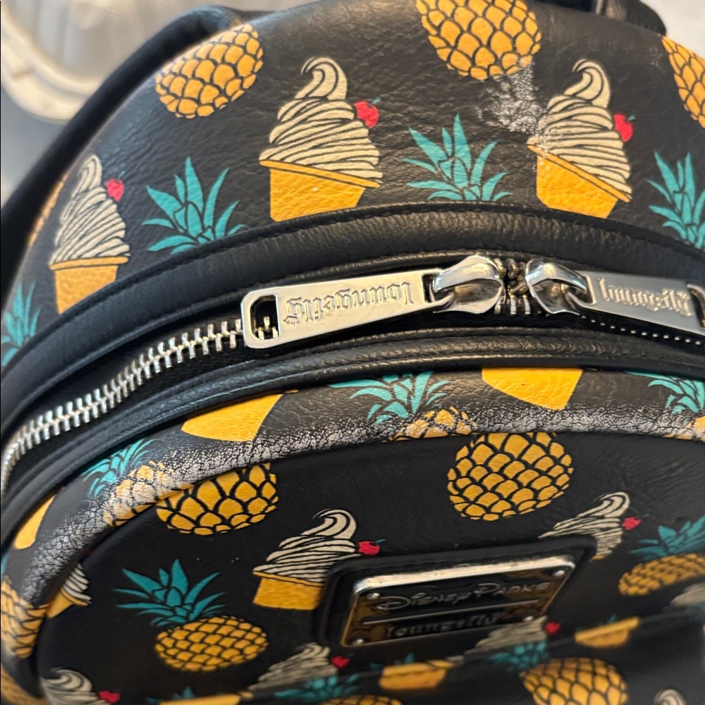 Loungefly Black and Yellow Dole Whip Pineapple Backpack - Picture 4 of 10